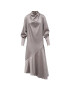 BITOLIA GALLERY Rochie din satin cu terminatie asimetrica - Pled.ro