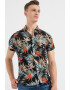 BLEND Camasa slim fit cu imprimeu tropical - Pled.ro