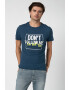 BLEND Tricou cu model text stantat - Pled.ro