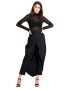 BLUZAT Pantaloni crop cu strast exterior asimetric - Pled.ro