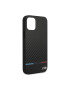 BMW Husa de protectie BMHCP12SPUCARTCBK Carbon Tricolor Line pentru iPhone 12 Mini Black - Pled.ro