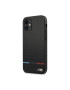 BMW Husa de protectie BMHCP12SPUCARTCBK Carbon Tricolor Line pentru iPhone 12 Mini Black - Pled.ro