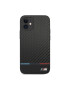 BMW Husa de protectie BMHCP12SPUCARTCBK Carbon Tricolor Line pentru iPhone 12 Mini Black - Pled.ro