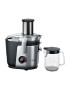 BOSCH Storcator de fructe si legume 1000 W recipient suc 1.5 l recipient pulpa 3 l 2 viteze tub de alimentare 84 mm argintiu/ negru - Pled.ro