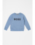 BOSS Kidswear Bluza de trening cu decolteu rotund si imprimeu logo - Pled.ro