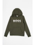 BOSS Kidswear Hanorac cu imprimeu logo si buzunar kangaroo - Pled.ro