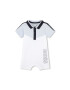 BOSS Kidswear Salopeta scurta din amestec de bumbac cu logo - Pled.ro