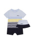 BOSS Kidswear Set de salopeta cu model in dungi si palarie bucket - Pled.ro