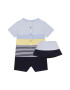 BOSS Kidswear Set de salopeta cu model in dungi si palarie bucket - Pled.ro