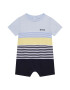 BOSS Kidswear Set de salopeta cu model in dungi si palarie bucket - Pled.ro