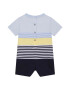 BOSS Kidswear Set de salopeta cu model in dungi si palarie bucket - Pled.ro