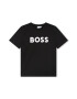 BOSS Kidswear Tricou din bumbac cu imprimeu logo contrastant - Pled.ro