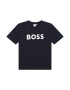 BOSS Kidswear Tricou din bumbac cu imprimeu logo contrastant - Pled.ro