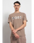 BOSS Tricou de bumbac cu imprimeu logo Ocean - Pled.ro