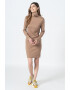 BRAVE SOUL Rochie cambrata cu guler inalt si aspect striat Ciera - Pled.ro