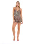 BRAVE SOUL Salopeta de pijama din satin cu animal print Leo - Pled.ro