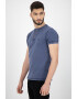 BRAVE SOUL Tricou din material pique cu decolteu Henley si aspect decolorat Camillo - Pled.ro