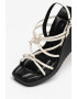 Bronx Sandale wedge de piele cu detalii nod New-Wanda - Pled.ro