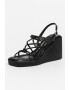 Bronx Sandale wedge de piele cu detalii nod New-Wanda - Pled.ro