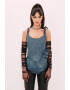 Cactus the Brand Corset de denim cu volane - Pled.ro