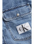 CALVIN KLEIN JEANS Camasa de denim supradimensionata cu buzunare pe piept - Pled.ro