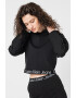 CALVIN KLEIN JEANS Hanorac crop cu terminatie cu logo - Pled.ro