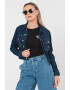 CALVIN KLEIN JEANS Jacheta crop de denim cu maneci lungi - Pled.ro