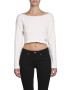 CALVIN KLEIN JEANS Pulover crop din tricot fin cu aspect striat - Pled.ro