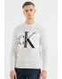 CALVIN KLEIN JEANS Pulover cu decolteu la baza gatului si model logo supradimensionat - Pled.ro