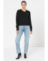 CALVIN KLEIN JEANS Pulover de bumbac organic cu decolteu in V - Pled.ro