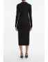 CALVIN KLEIN Rochie midi cu aspect striat si decupaje - Pled.ro