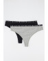 CALVIN KLEIN Set de chiloti tanga cu banda logo in talie- 2 perechi - Pled.ro