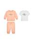 CALVIN KLEIN Set de imbracaminte din amestec de bumbac organic cu imprimeu logo - 3 piese - Pled.ro