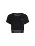 CALVIN KLEIN Tricou crop cu banda cu imprimeu logo in talie pentru fitness - Pled.ro