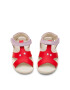 Camper Sandale din piele cu bareta cu inchidere velcro Twins 687 Lila prafuit Rosu vermillion - Pled.ro