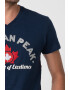 Canadian Peak Tricou cu decolteu in V si imprimeu logo Jotta - Pled.ro