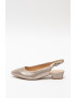 Caprice Pantofi slingback de piele cu aspect metalizat - Pled.ro