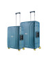 CarryOn Set Troler STEWARD Polipropilena Cifru TSA inchidere cu clapeta 2 Piese M+L Albastru - Pled.ro