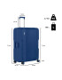 CarryOn Troler Mare Polipropilena Inchidere cu clapeta Cifru TSA Cod Okoban Protector 502465 - 77 cm Albastru - Pled.ro