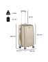 CarryOn Troler Mediu Policarbonat/ABS 4 Roti Duble OKOBAN cifru TSA SKYHOPPER 68.5 cm Auriu - Pled.ro