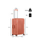 CarryOn Troler Mediu Polipropilena Inchidere cu clapeta Cifru TSA Cod Okoban Protector 502470 - 66 cm Caramiziu - Pled.ro