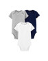 Carter's Set de 3 body-uri din bumbac organic Gri/Bleumarin/Alb - Pled.ro