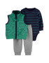 Carter's Set de body de bumbac vesta si pantaloni sport - 3 piese - Pled.ro