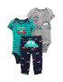 Carter's Set de body-uri de bumbac si pantaloni - 3 piese - Pled.ro