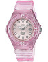 Casio Ceas Timeless Collection Quartz rezistent la apa 10 ATM roz aur curea cauciuc roz - Pled.ro