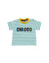 Chicco Tricou cu dungi si imprimeu logo contrastant - Pled.ro