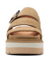 Clarks Sandale din piele intoarsa cu talpa wedge - Pled.ro