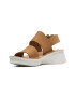 Clarks Sandale din piele nabuc cu talpa wedge - Pled.ro