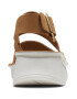 Clarks Sandale din piele nabuc cu talpa wedge - Pled.ro