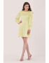 Closet LONDON Rochie mini cu croiala in A si maneci bufante - Pled.ro